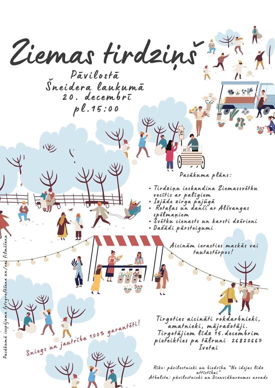 20. dec. Ziemas tirdziņš Pāvilostā